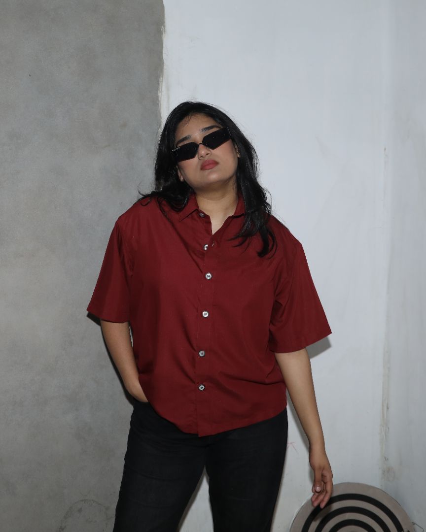 Homegrown - Oversized Shirt ( Maroon )