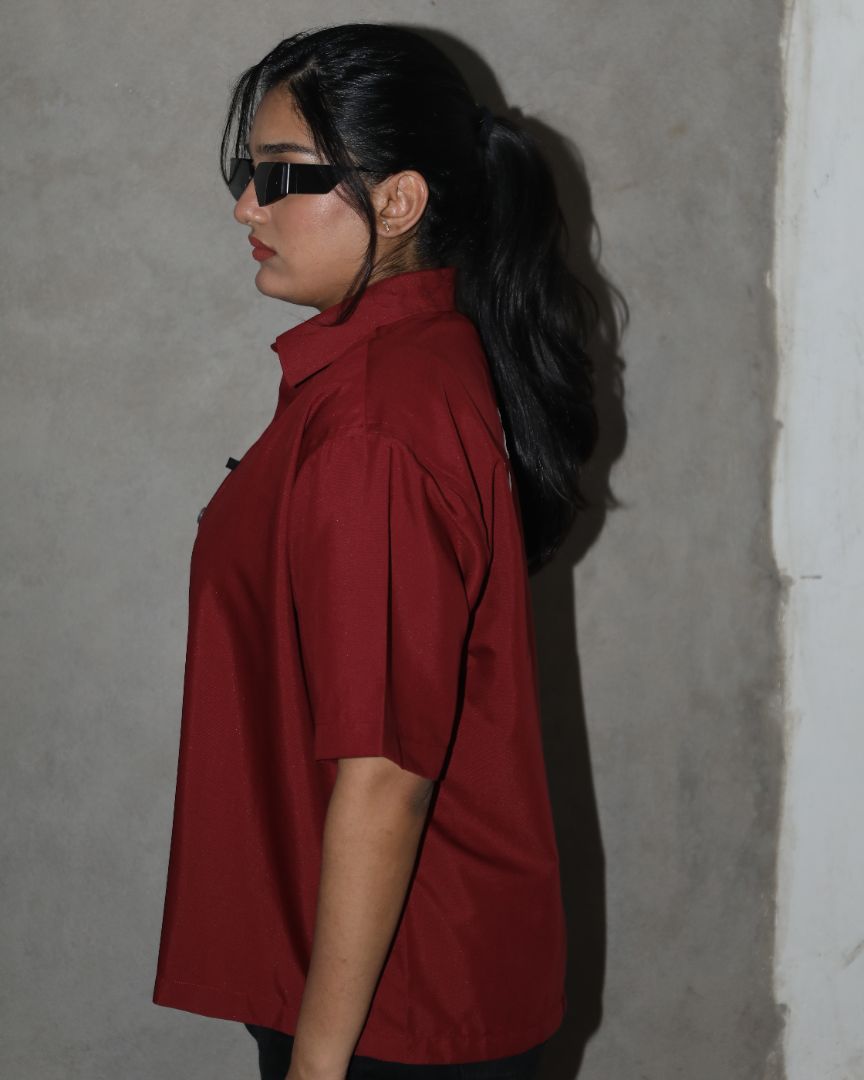 Homegrown - Oversized Shirt ( Maroon )