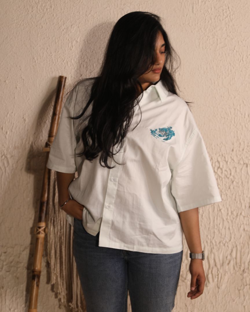 Sail On - Oversized Shirt ( Mint Cream )